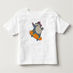 T-shirt Pour Les Tous Petits Mole en skate avec skateboard