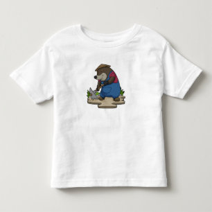 T-shirt Pour Les Tous Petits Mole en tant qu'agriculteur