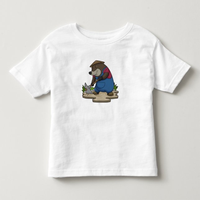 T-shirt Pour Les Tous Petits Mole en tant qu'agriculteur (Devant)