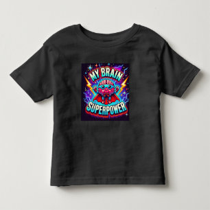 T-shirt Pour Les Tous Petits Mon cerveau est la superpuissance ✨