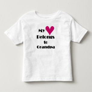 T-shirt Pour Les Tous Petits Mon coeur appartient à grand-père