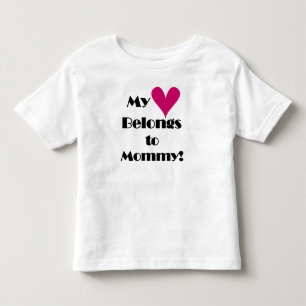 T-shirt Pour Les Tous Petits Mon coeur appartient à la maman