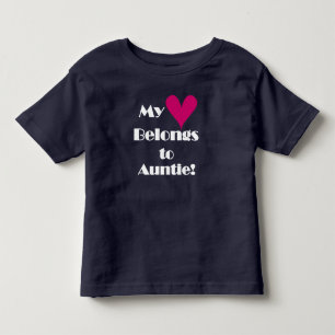 T-shirt Pour Les Tous Petits Mon coeur appartient à la tante