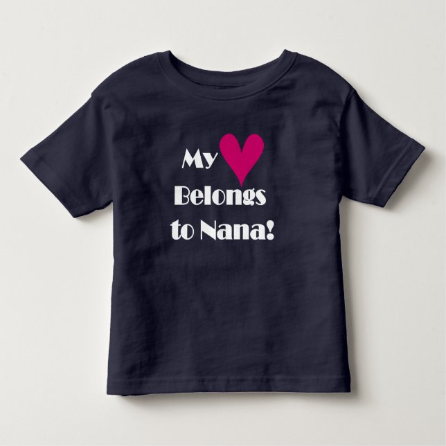 T-shirt Pour Les Tous Petits Mon coeur appartient à Nana (Devant)