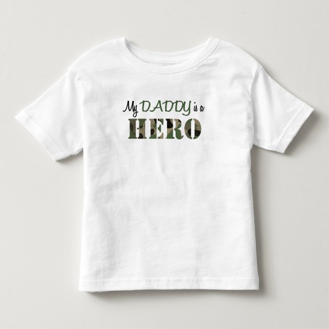 T-shirt Pour Les Tous Petits Mon DADDY est un HERO (Devant)