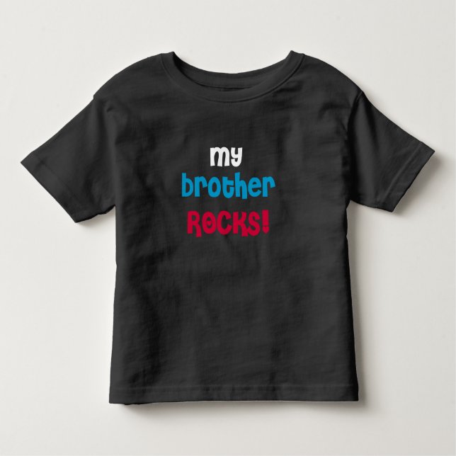 T-shirt Pour Les Tous Petits Mon frère Rocks (Devant)
