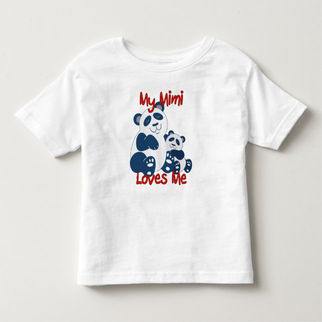 T-shirt Pour Les Tous Petits Mon Mimi m'aime panda (Devant)