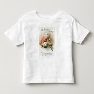 T-shirt Pour Les Tous Petits Mon Noël WishKid observant des jouets