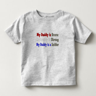 T-shirt Pour Les Tous Petits Mon papa est soldat fort courageux