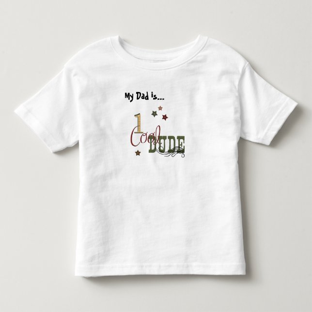 T-shirt Pour Les Tous Petits Mon père est 1 Cool mec (Devant)