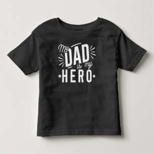 T-shirt Pour Les Tous Petits Mon Père Est Mon Héros