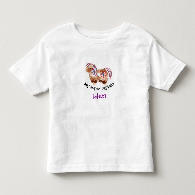 T-shirt Pour Les Tous Petits Mon poney superbe de capitaine (Devant)