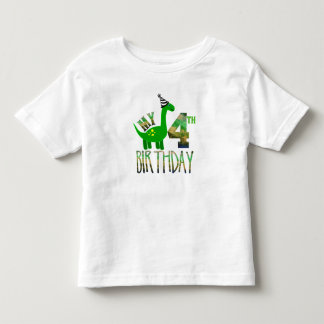T-shirt Pour Les Tous Petits Mon quatrième anniversaire Dinosaur Party
