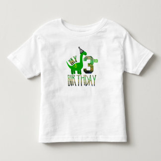 T-shirt Pour Les Tous Petits Mon troisième anniversaire Dinosaur Party
