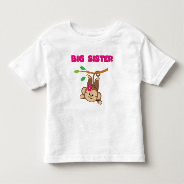 T-shirt Pour Les Tous Petits Monkey Big Sister (Devant)