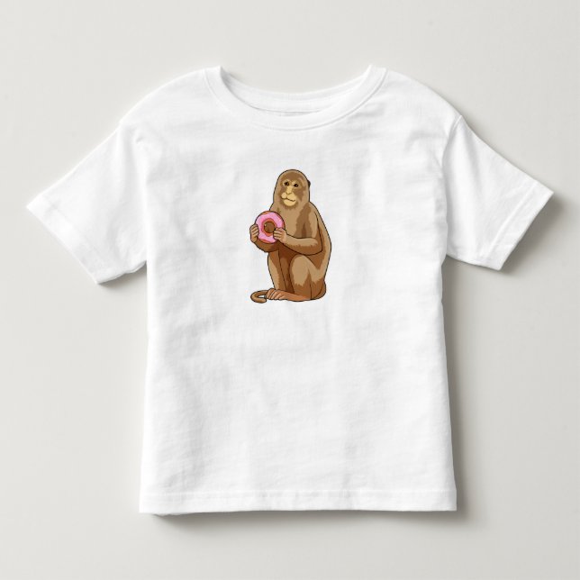 T-shirt Pour Les Tous Petits Monkey with Donut (Devant)