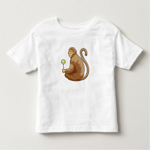 T-shirt Pour Les Tous Petits Monkey with Lollipop