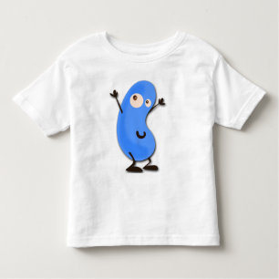 T-shirt Pour Les Tous Petits Monstre bleu mignon d'haricot