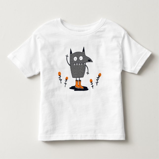 T-shirt Pour Les Tous Petits Monstre Drôle (Devant)