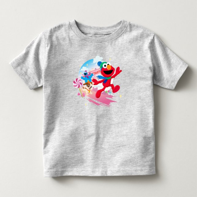 T-shirt Pour Les Tous Petits Monstre Elmo, Tango & Cookie | Meilleur Noël (Devant)