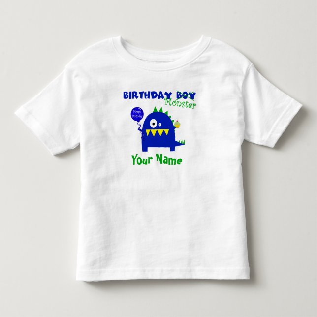T-shirt Pour Les Tous Petits Monstre Garçon Anniversaire (Devant)
