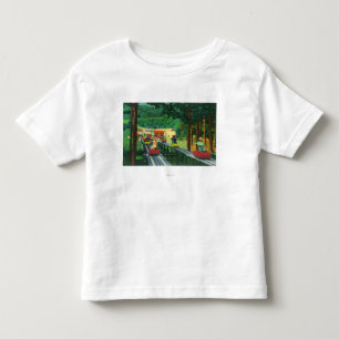 T-shirt Pour Les Tous Petits Montagne de Cranmore Ski-Mobile dans l'été