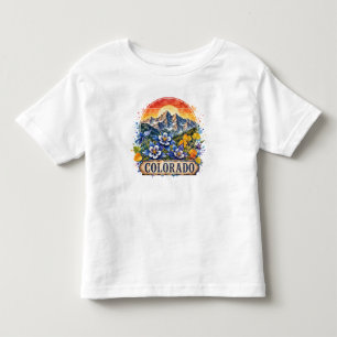 T-shirt Pour Les Tous Petits Montagnes aquarelles du Colorado PNG conception de