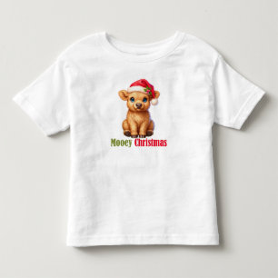 T-shirt Pour Les Tous Petits Mooey Cow Christmas Kids