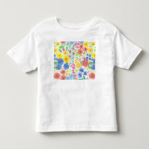 T-shirt Pour Les Tous Petits Motif d'aquarelle florale