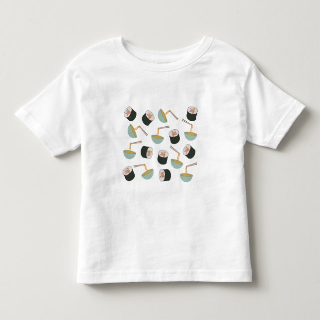 T-shirt Pour Les Tous Petits Motif de sushis et nouilles (Devant)
