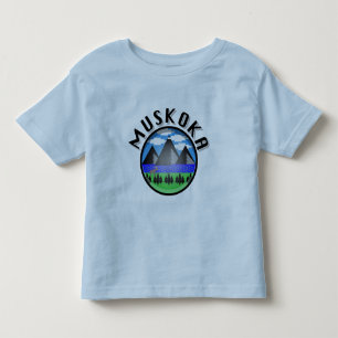 T-shirt Pour Les Tous Petits Muskoka Design (Version 2) - Toddler Fine Jersey T