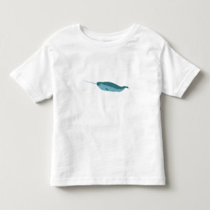 T-shirt Pour Les Tous Petits Narval dans l'océan bleu
