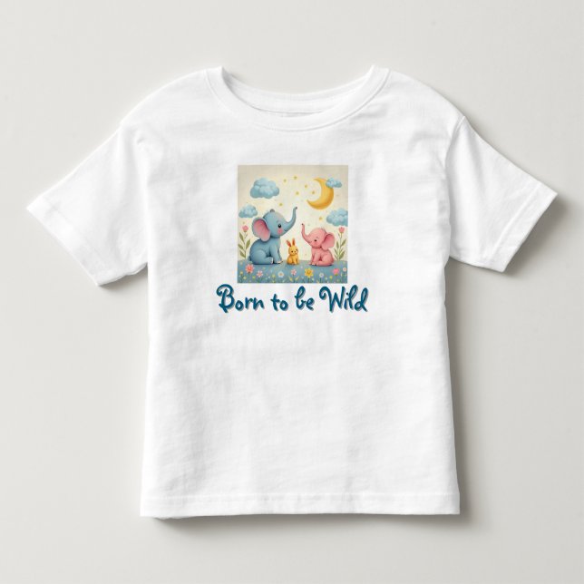 T-shirt Pour Les Tous Petits Né pour être sauvage (Devant)
