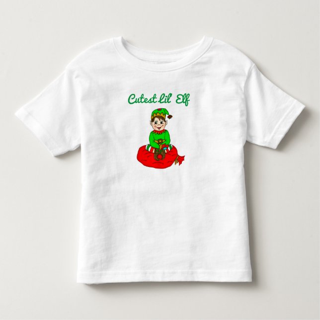 T-shirt Pour Les Tous Petits Noël à l'elfe de Lil (Devant)
