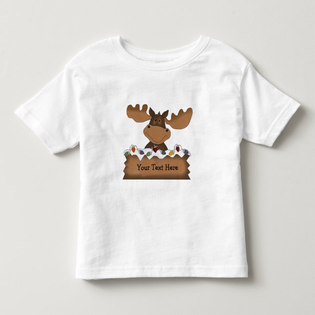 T-shirt Pour Les Tous Petits Noël d'orignaux (personnalisable) (Devant)