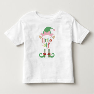 T-shirt Pour Les Tous Petits Noël Retro Pastel   Petit Elfe