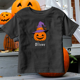 T-shirt Pour Les Tous Petits Nom d'Halloween du Citrouille Cute Orange Jack-o'-
