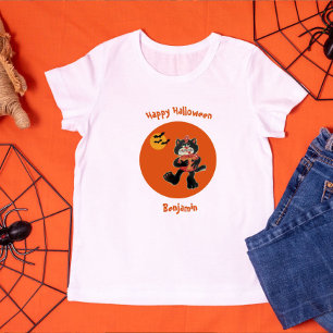 T-shirt Pour Les Tous Petits Nom du plaisir Halloween Cute Chat Noir Chat Chat