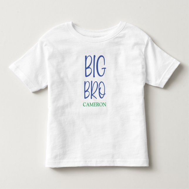 T-shirt Pour Les Tous Petits Nom frère Big Bro (Devant)