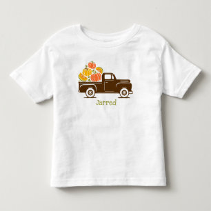 T-shirt Pour Les Tous Petits Nom personnalisé du camion de correctifs Citrouil