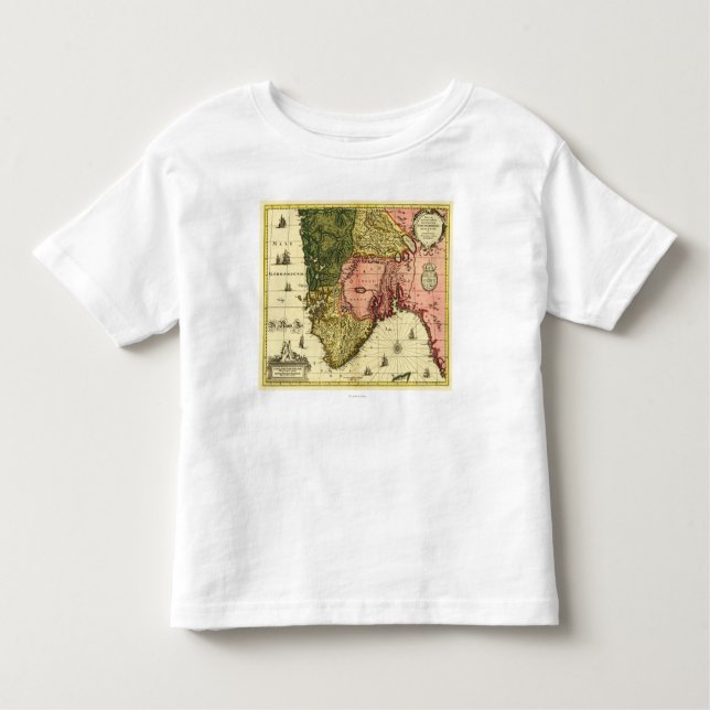 T-shirt Pour Les Tous Petits NorwayPanoramic MapNorway (Devant)