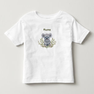 T-shirt Pour Les Tous Petits Nounours Koala Mignon avec Feuilles