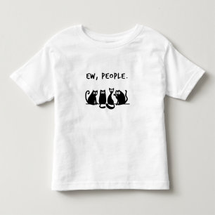 T-shirt Pour Les Tous Petits Nouveaux gens drôle Meowny Chats Noirs
