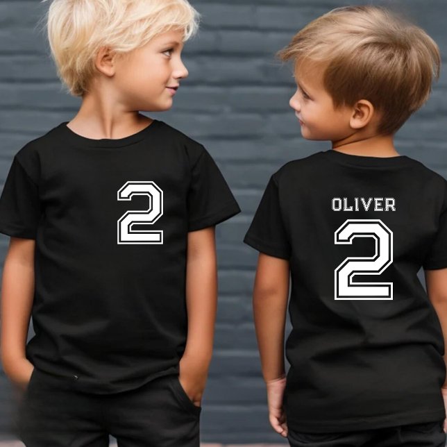 T-shirt Pour Les Tous Petits Numéro d'anniversaire personnalisé Anniversaire pe (Créateur téléchargé)