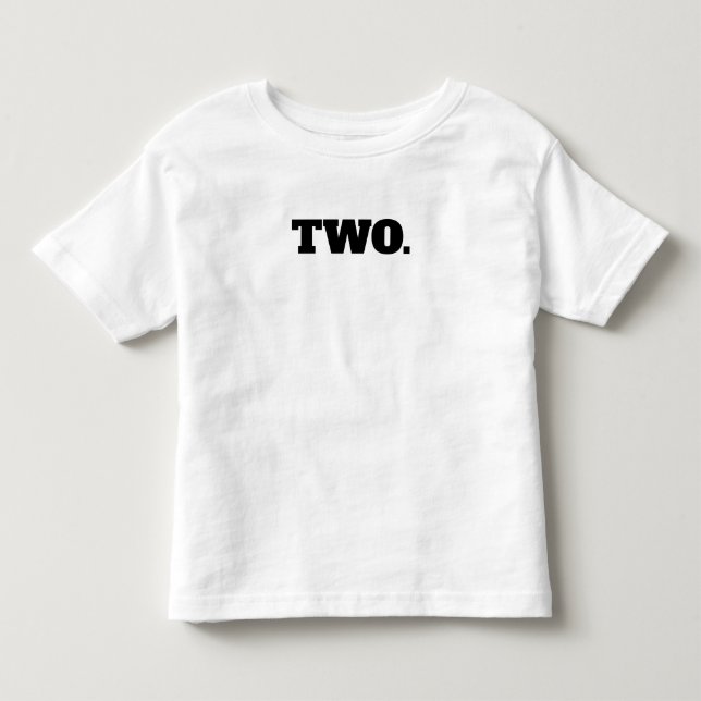 T-shirt Pour Les Tous Petits Numéro deux 2e anniversaire (Devant)