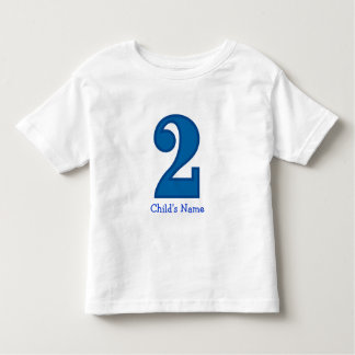 T-shirt Pour Les Tous Petits numéro deux garçon, Nom de l'enfant