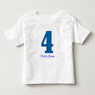 T-shirt Pour Les Tous Petits numéro quatre garçon, Nom de l'enfant