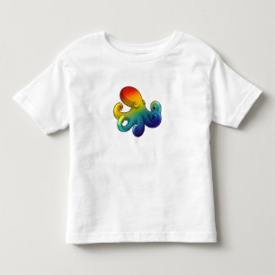 T-shirt Pour Les Tous Petits Octopus avec arc-en-ciel