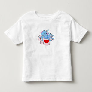 T-shirt Pour Les Tous Petits Octopus avec Coeur Cup.PNG
