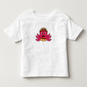 T-shirt Pour Les Tous Petits Octopus avec gâteau